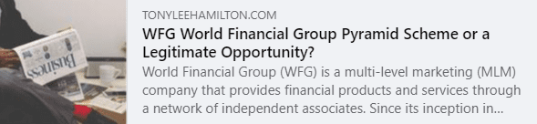 World Financial Group Pyramid