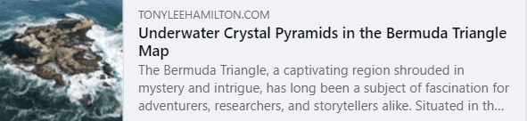 Bermuda Triangle Underwater Pyramids