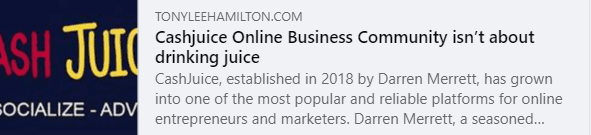 Cashjuice Online Business Community