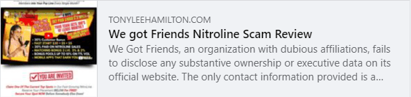 WeGotFriends Nitroline Scam Review