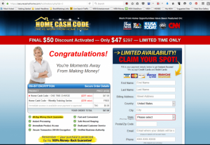 Home Cash Code Scam