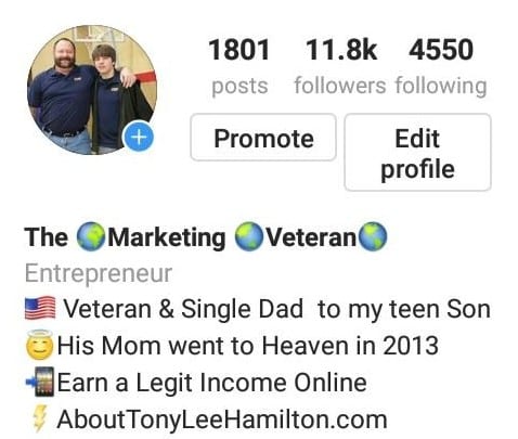 Tony Lee Hamilton Instagram Marketing Veteran