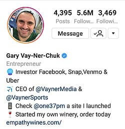 Gary Vee Vaynerchuk Instagram