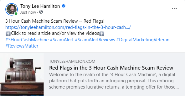 3 Hour Cash Machine Scam Review 2023