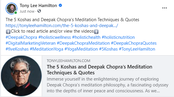 5 Koshas Deepak Chopra Meditation Techniques Quotes