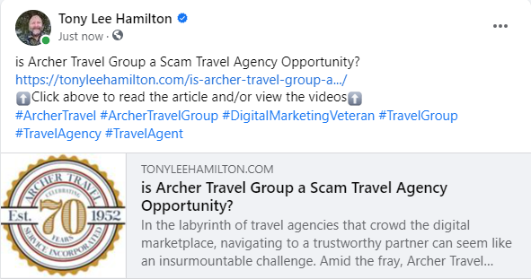 Archer Travel Group Travel Agent Agency Opportunity