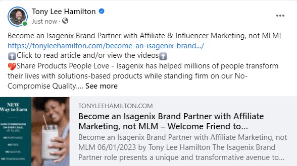 Become an Isagenix Brand Partner with Affiliate and Influencer Marketing not MLM