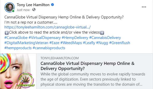 CannaGlobe Virtual Dispensary Hemp Online Delivery Opportunity Cannabis Review