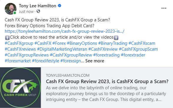 Cash FX Group Review 2023 CashFX Group Scam Reviews Forex Binary Options Trading App Debit Card