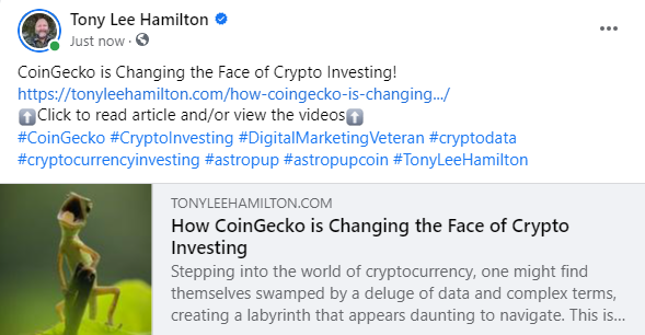 CoinGecko Crypto Investing