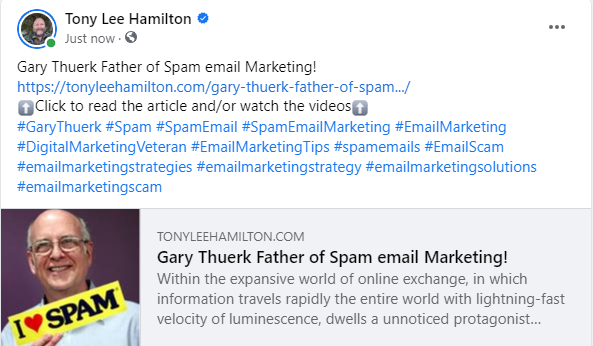 Gary Thuerk Father of Spam email Marketing Scam