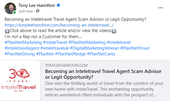 InteleTravel Travel Agent Scam Advisor Agents MLM Plannet Marketing