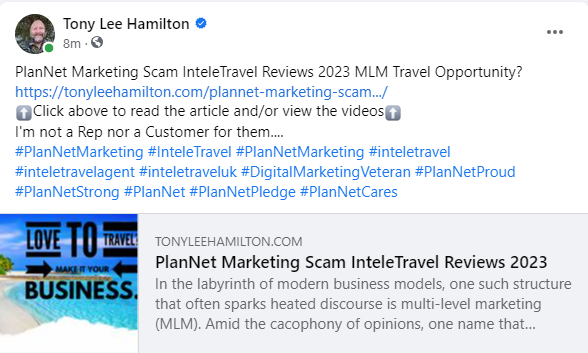 PlanNet Marketing Scam InteleTravel Reviews MLM Travel Opportunity 2023