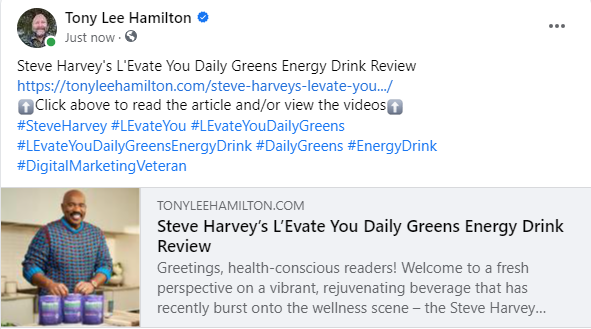 Steve Harvey LEvate You Daily Greens Energy Drink Powder Scam Review