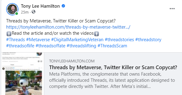Threads by Metaverse Twitter Killer Scam Copycat