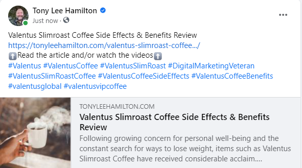 Valentus SlimRoast Coffee Side Effects Benefits Review