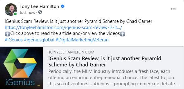 iGenius Scam Review Pyramid Scheme Chad Garner Crypto Fintech Ponzi